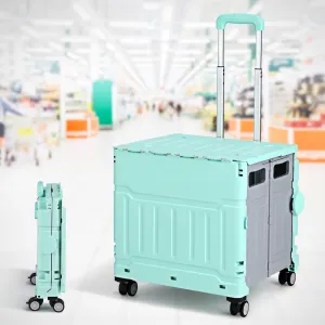 75L Foldable Shopping Trolley with 360° Wheels - Emajin