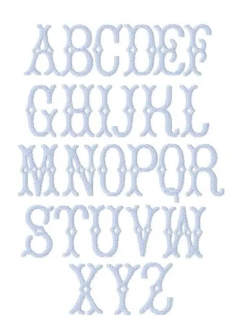 Avery Filled Embroidery Font