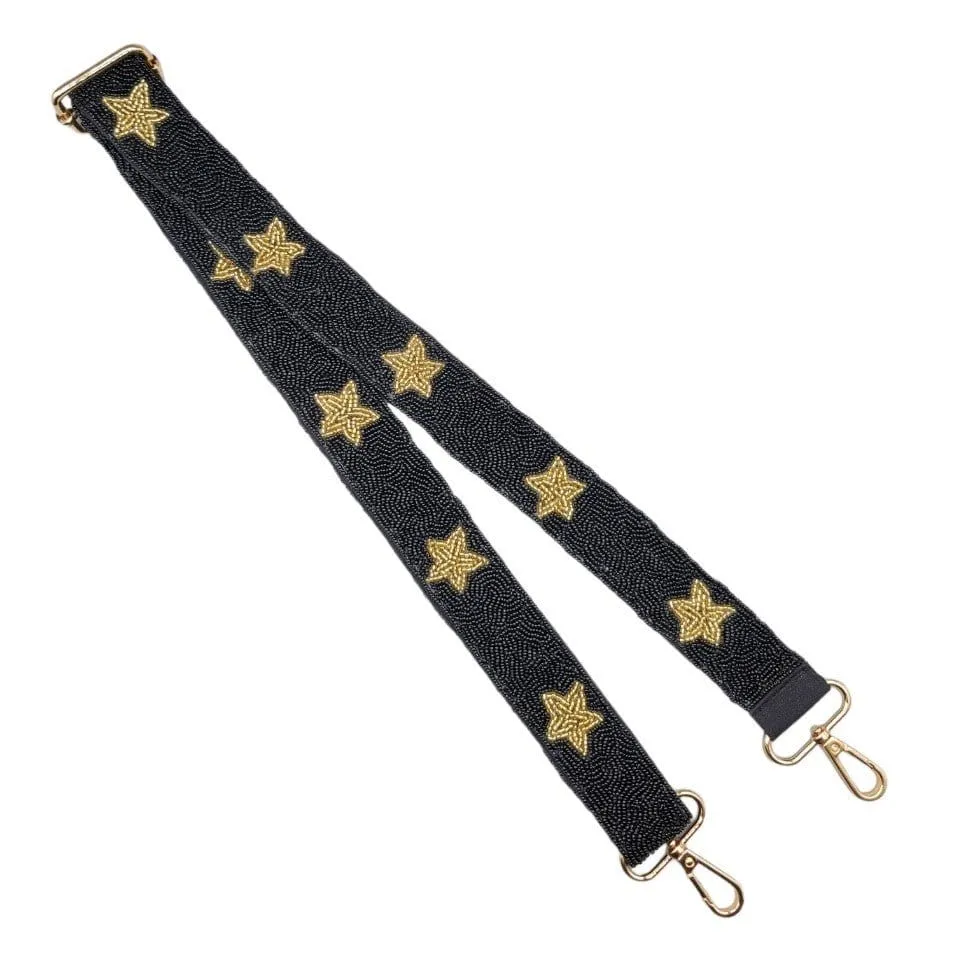 BAS001 Game Day Beaded Star Guitar Strap