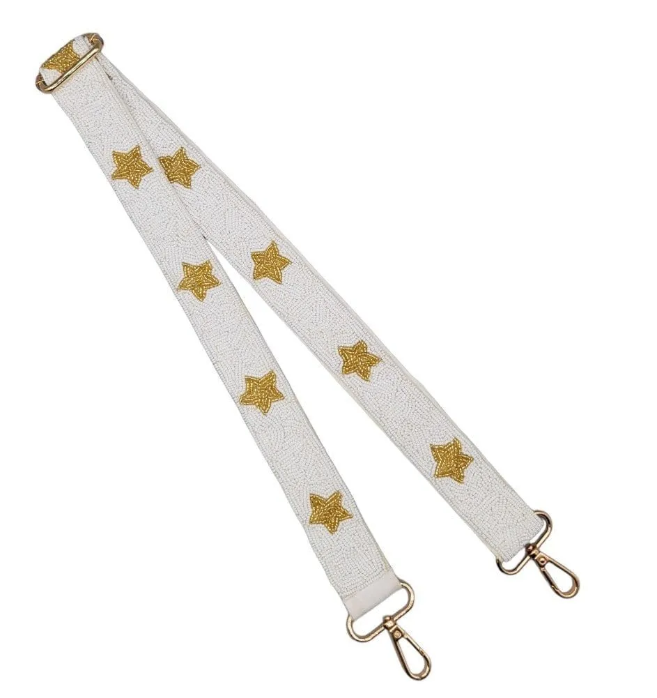 BAS001 Game Day Beaded Star Guitar Strap