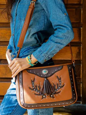 Boho Handbag Crossbody Bag For Women Fashion PU Leather Messenger Shoulder Bag