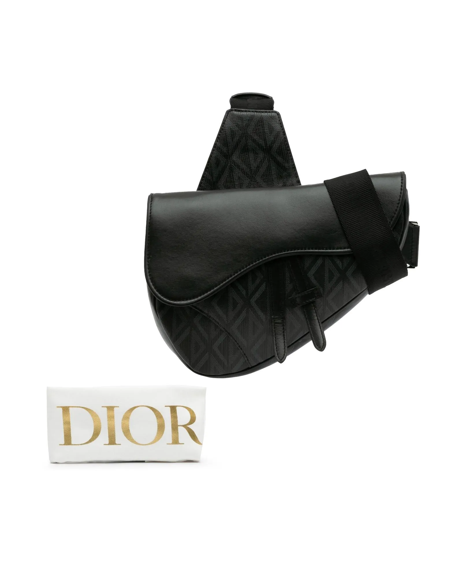 Dior Saddle Bag Black Leather Crossbody