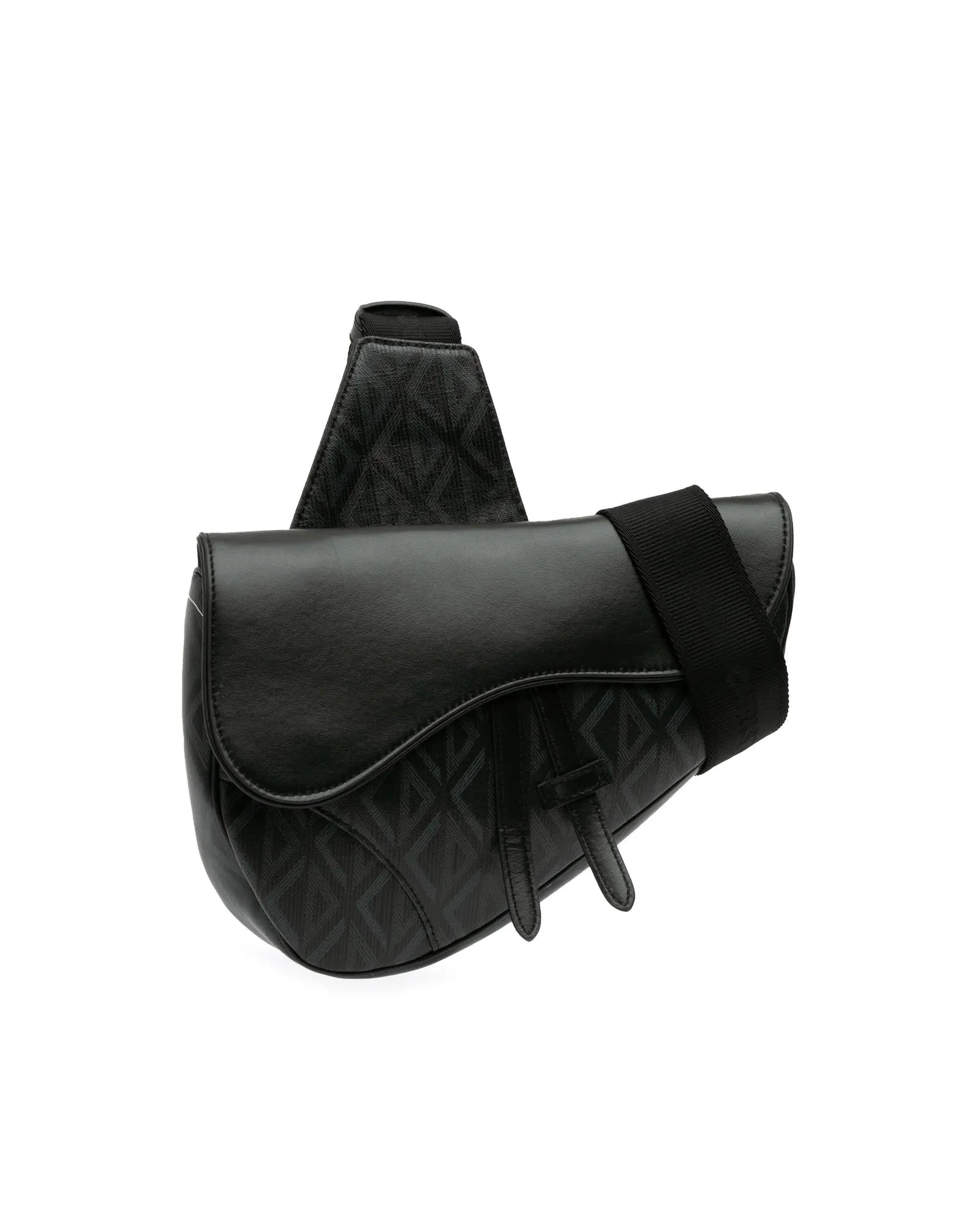 Dior Saddle Bag Black Leather Crossbody