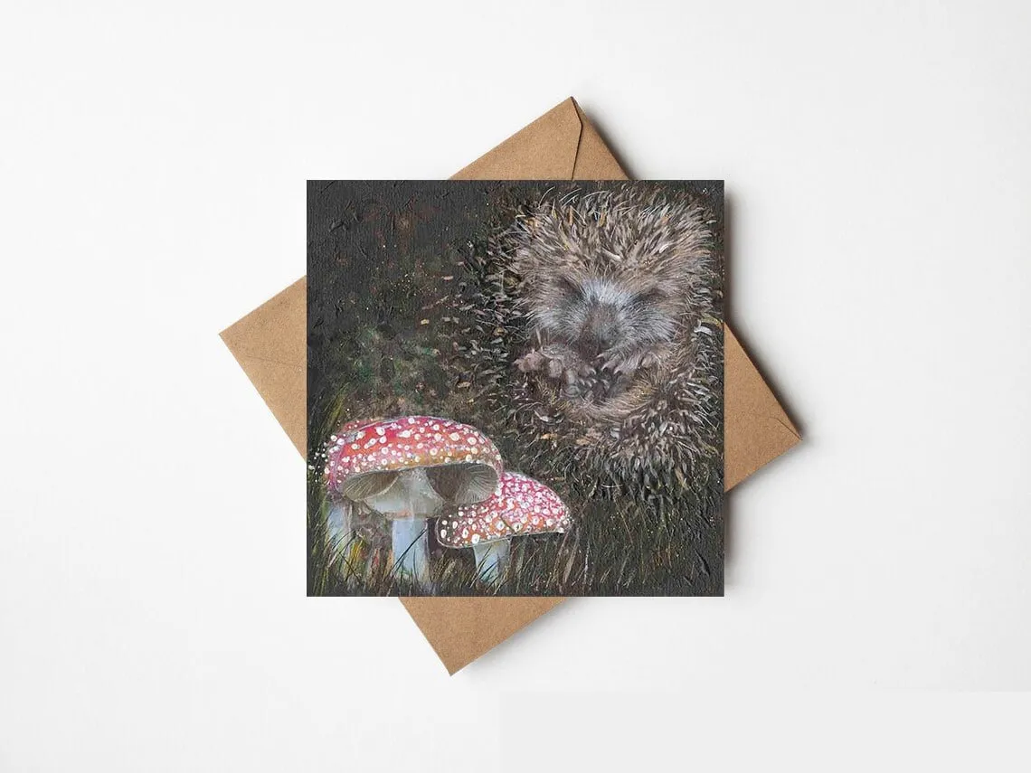 Greeting Card: Kelly Hood - The Hedgehug (Square)