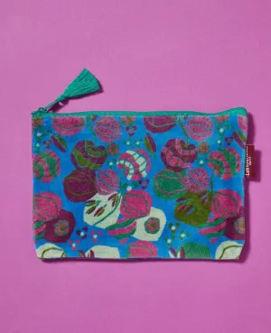 Les Touristes Zipped Pouch Bloom Blue Velvet