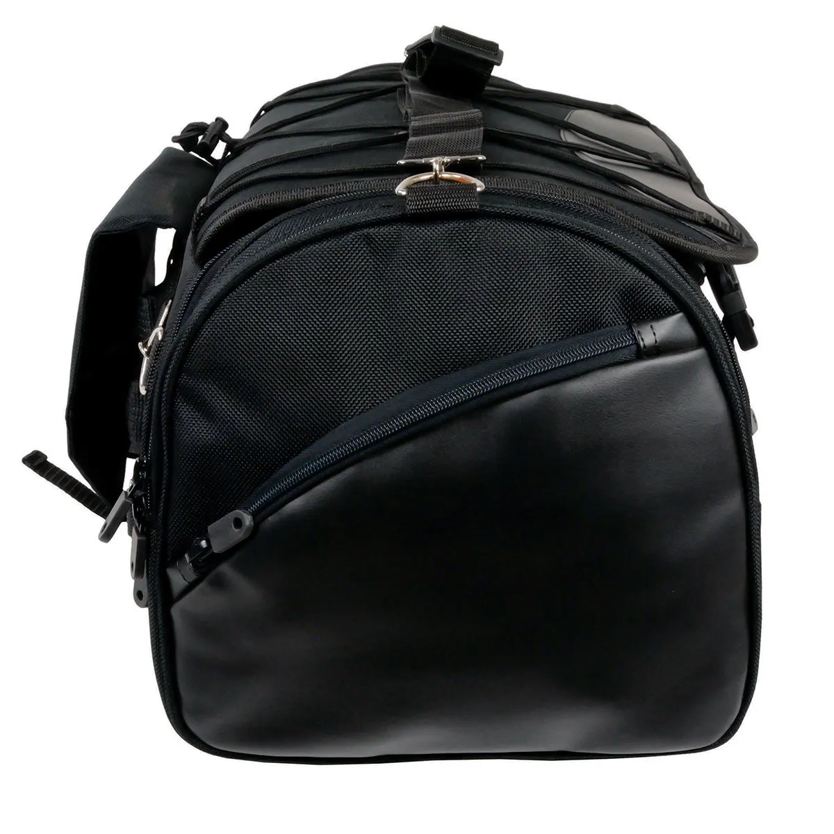 Milwaukee Leather SH694 Large Black Textile and PVC Duffel Style