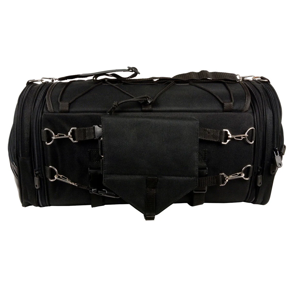 Milwaukee Leather SH694 Large Black Textile and PVC Duffel Style