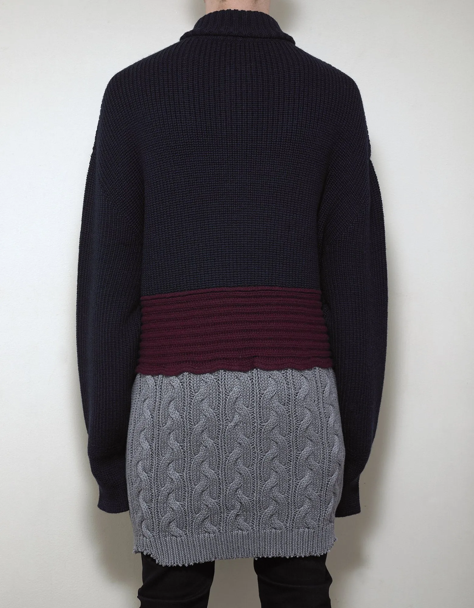 Multi-Panelled Long Knitwear