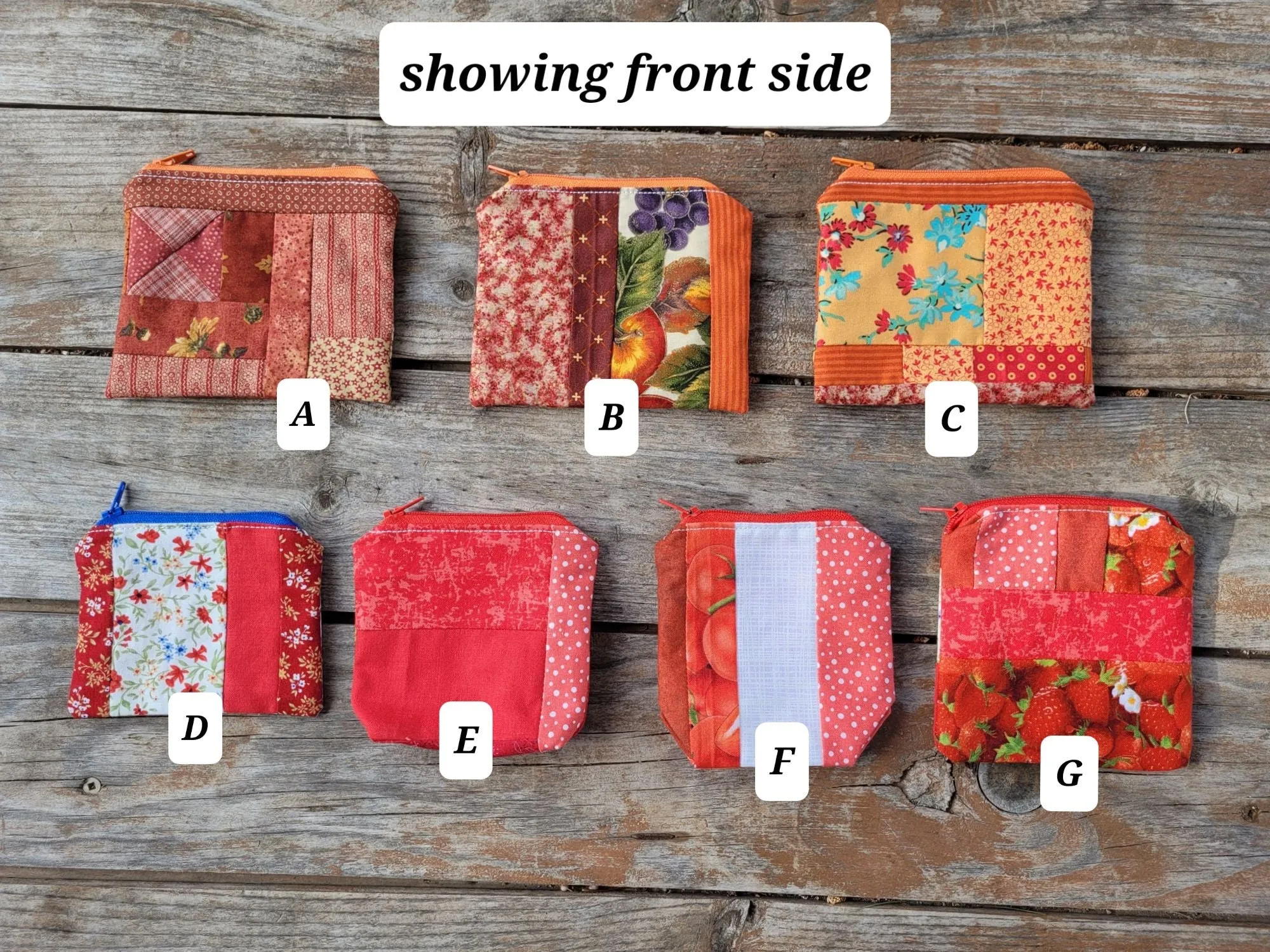 Patchwork Coin Purse | Small Cosmetic Pouch | Gift for Her