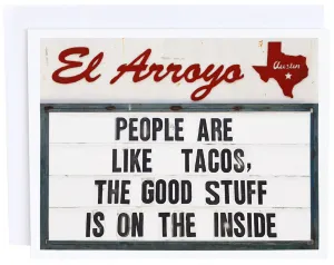 'People Are Like Tacos' Card