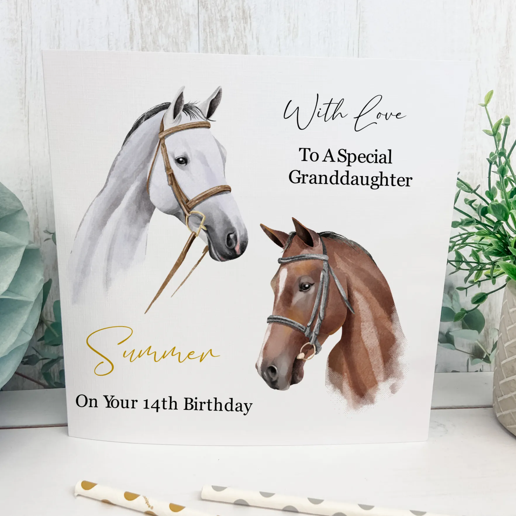 Personalised Birthday Card Horse Lover