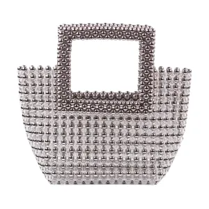 Pre Order:  Silver Beads Top-Handle Handbag