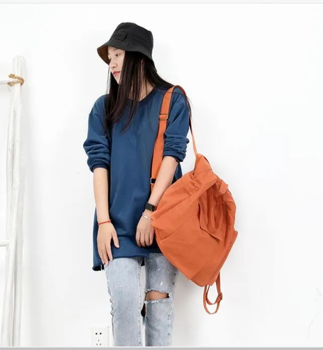 Simple Design Casual Large Backpack Women Handbag Bag Shoulder Tote Bag