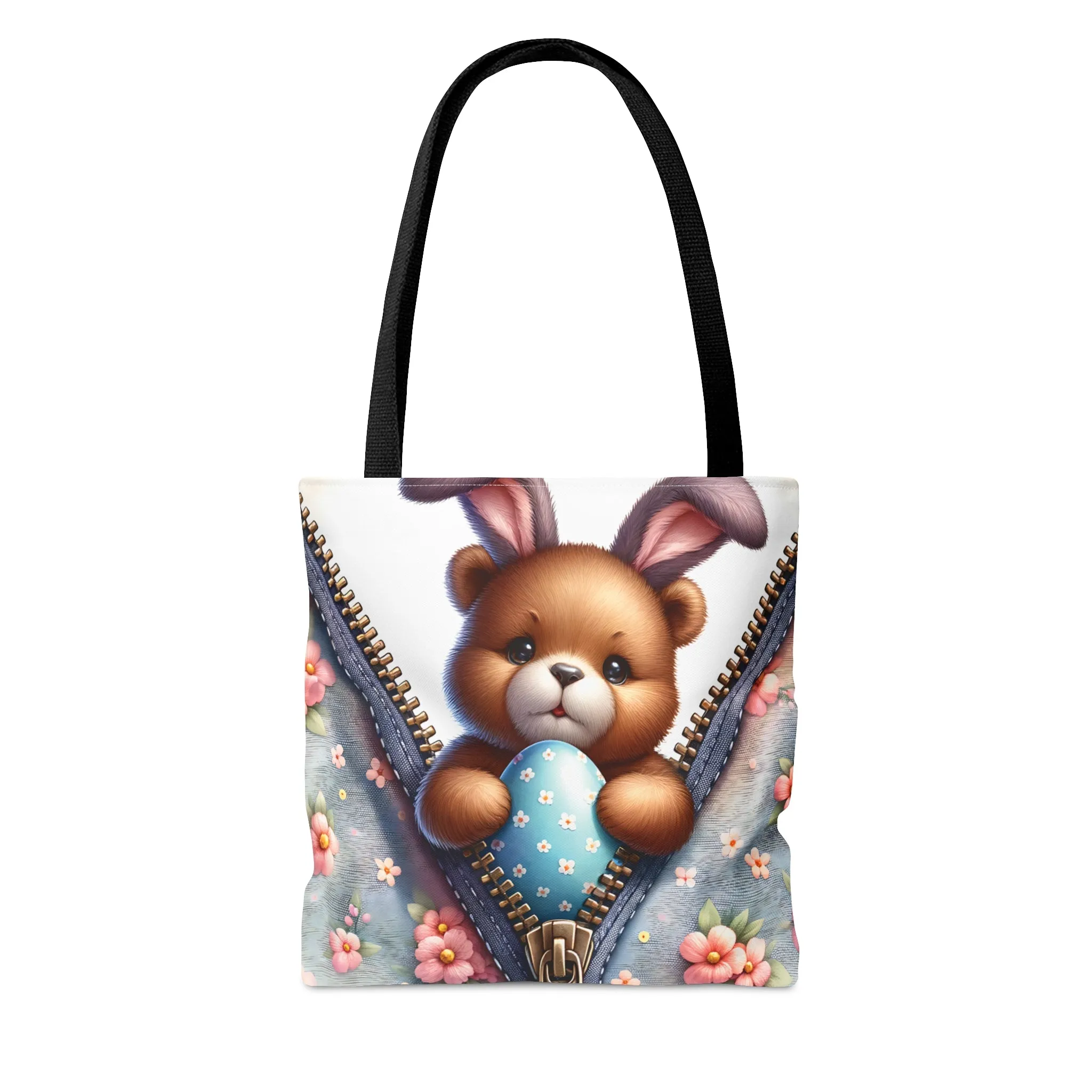 Tote Bag, Easter, Cute Bear with Bunny Ears, Personalised/Non-Personalised Tote bag