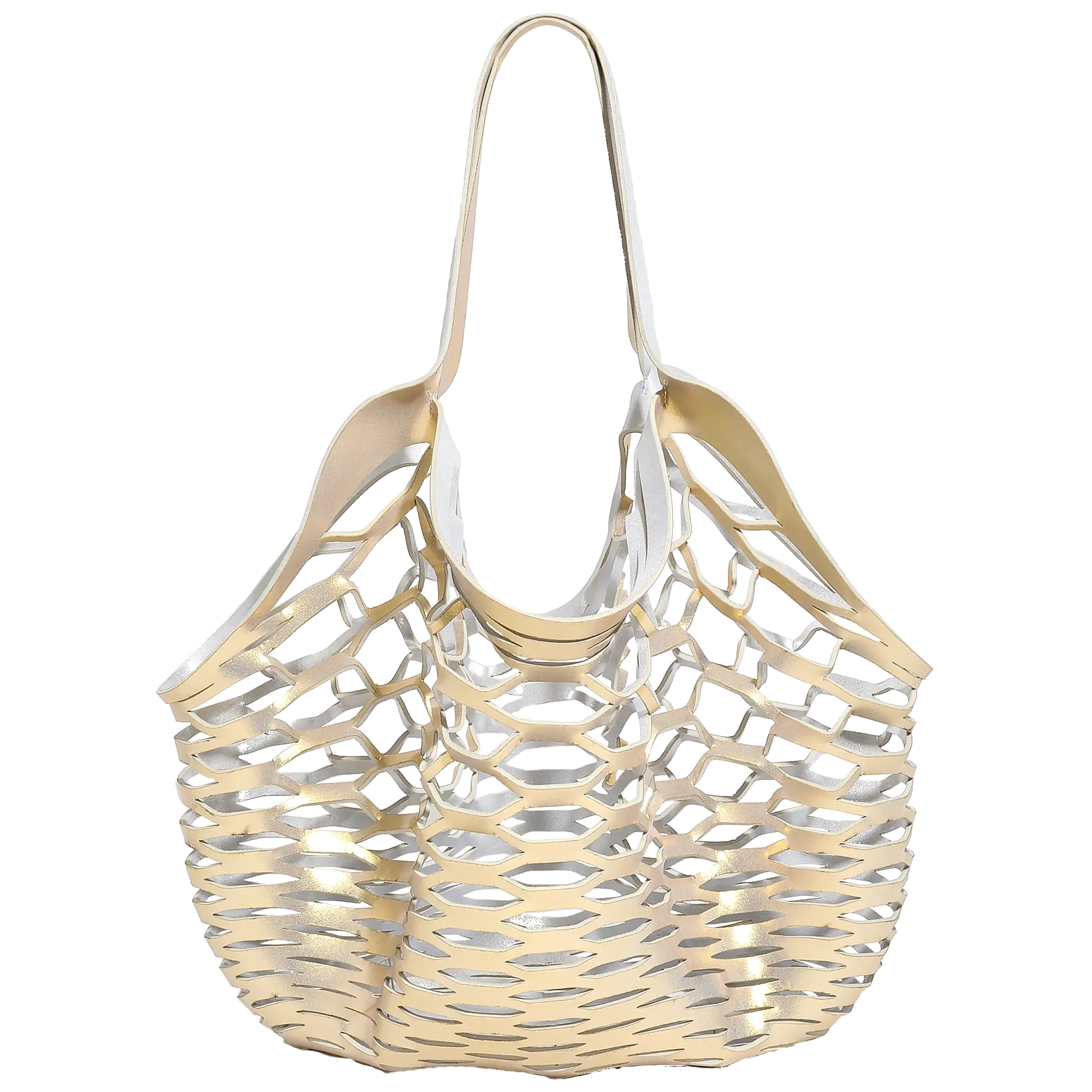 WHITE GOLD/PLATINUM - FISHERMANS TOTE